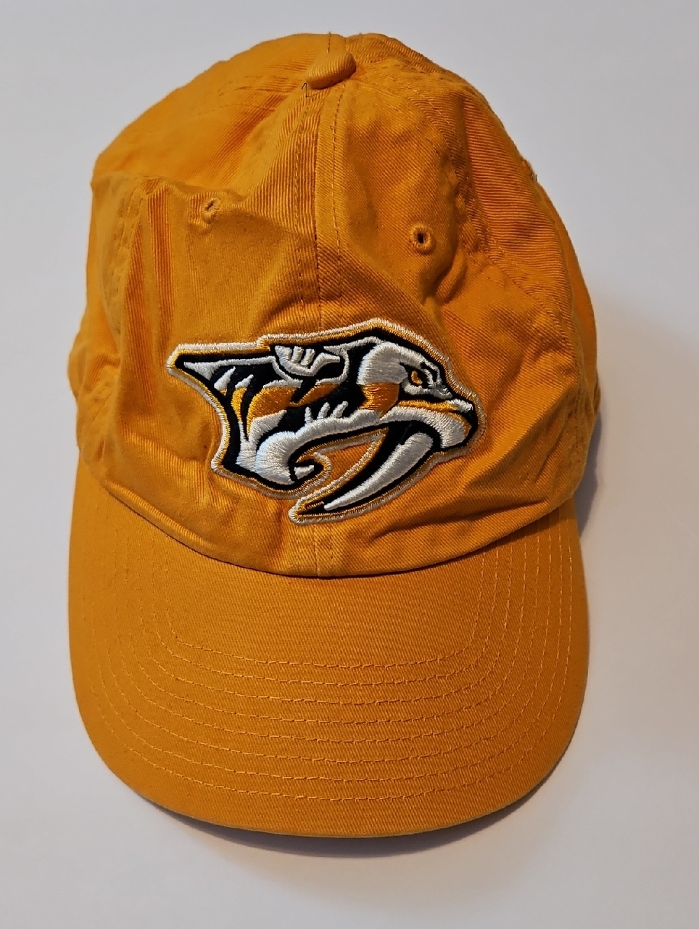 NHL Nashville Predators Cotton Gold Yellow Embroidered Logo Baseball Cap